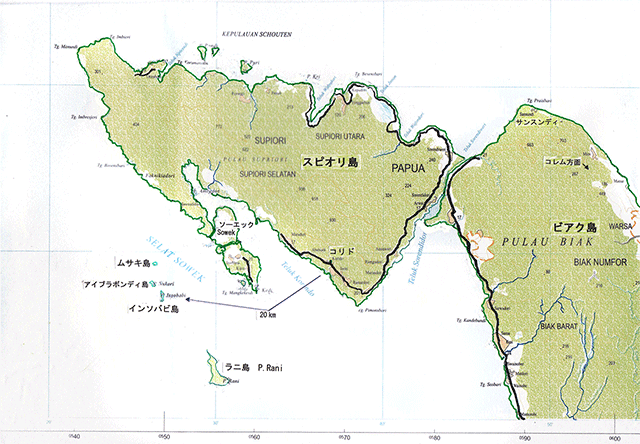 スピオリ島地図 クリックで拡大